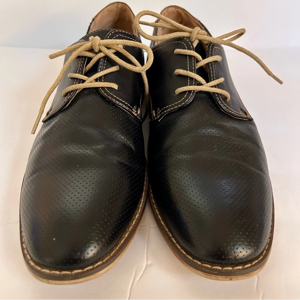 Steve Madden Men’s Chelan Oxford Dress Shoe, Black, 10.5M